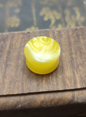纯天然实心大号琥珀蜜蜡耳扩饰品耳廓耳堵时尚耳洞流行朋克扩耳器