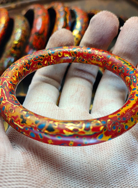 手镯大漆手镯DIY黑檀民族风女款