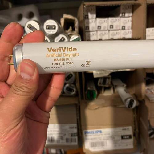 D65对色灯管正品Verivide 18W标准光源6500K Artificial Daylight - 图2