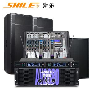 狮乐 AV2080/BM-25/调音台专业双15寸大功率大型婚庆舞台音响套装