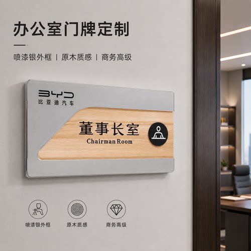 办公室门牌定制亚克力公司部门科室牌总经理室会议室标识牌可替换 - 图0