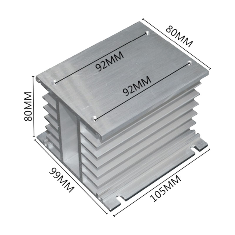 通用SSR单相可控硅固态继电器散热座铝制散热片三相固态散热器-图3