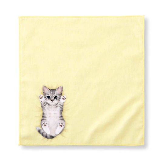 Cat square towel for children and babies