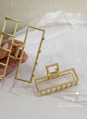 偏爱极简几何金属马尾高马尾ins