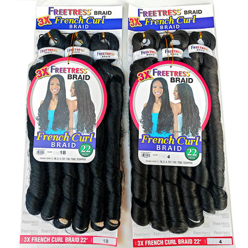 braid freetress french curl loose weave hair波浪长卷辫子假发 - 图0