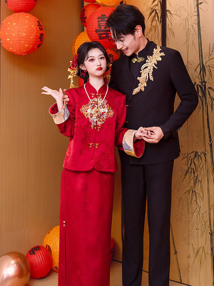 2026新款新娘结婚礼服套装中式婚礼敬酒服小个子秀禾服回门礼服裙,淘宝优惠券,粉丝福利购,淘宝优惠卷