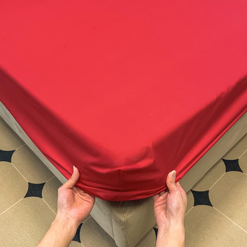 结婚庆大红色床罩单件床笠席梦思保护套防滑床垫套子1.5m1.8m,淘宝优惠券,粉丝福利购,淘宝优惠卷