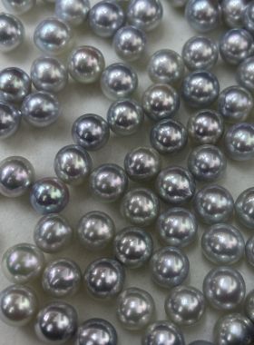 8-9mm海水珍珠天然无调色真多麻项链，高级色纯银Y字颈链可调节