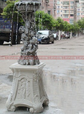 欧式鱼池景观流水喷泉