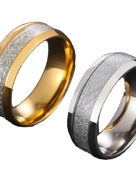 欧美时尚情侣戒指不锈钢