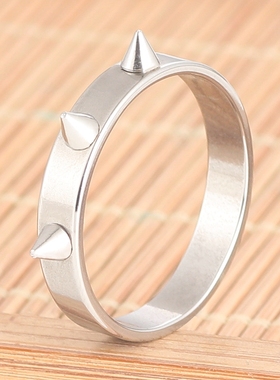 男女通用不锈钢嘻哈防狼尾戒