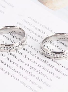 不褪色韩版戒指可刻字钛钢热卖