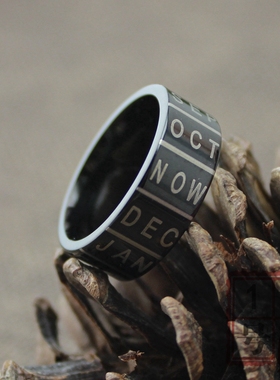 不褪色大气可刻字钛钢戒指