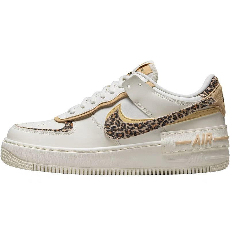 Nike耐克Air Force Shadow豹纹双钩AF1空军一号女板鞋CI0919-120-图3