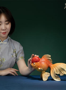 铜师傅全铜鸿运天成金鱼摆件