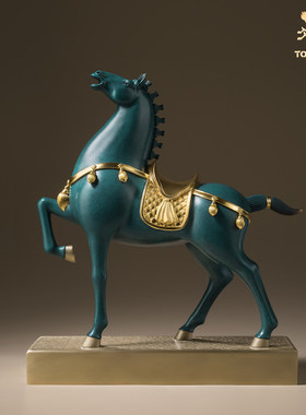 铜师傅马到成功客厅全铜摆件