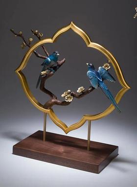 铜师傅双喜临门家居饰品客厅摆件