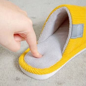 2022 New Baotou Home Floor Corduroy Couple Indoor Comfortable Home Non-slip Warm Solid Color Slippers Cotton