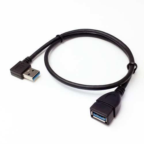 USB3.0直角公对母左弯延长线 L型侧弯头对接转换数据线接头连接线 - 图3