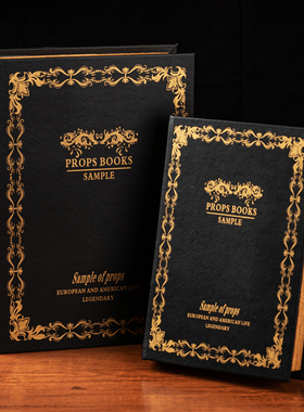 高档皮书盒木质仿真书装饰道具书