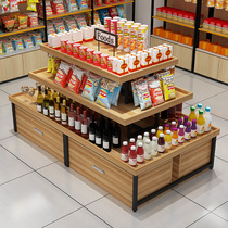 Supermarket Convenience Store Middle Island Display Case Running Water Table Cosmetics Shelves Display Shelving Products Pile Head Promotion Desk