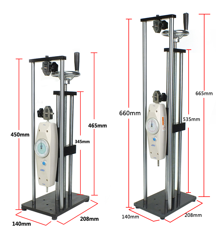 艾固指针式推拉力测试机架加长立式手摇拉力架螺旋机架拉力试验机 - 图2