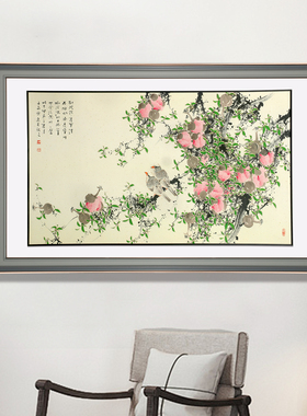 百合餐厅背景墙挂画客厅铜雕挂画