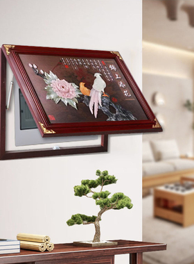 电表箱装饰画中式玉雕高端大气
