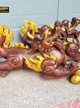 貔貅铜一对聚财摆件定做礼品