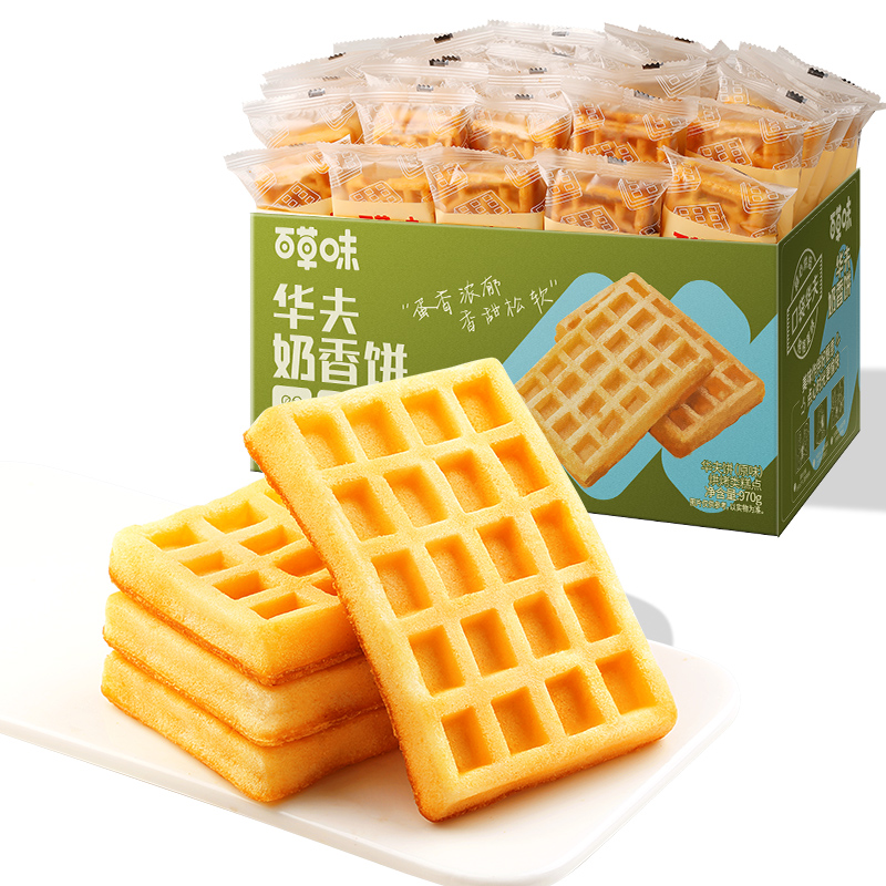 百草味华夫奶香饼970g