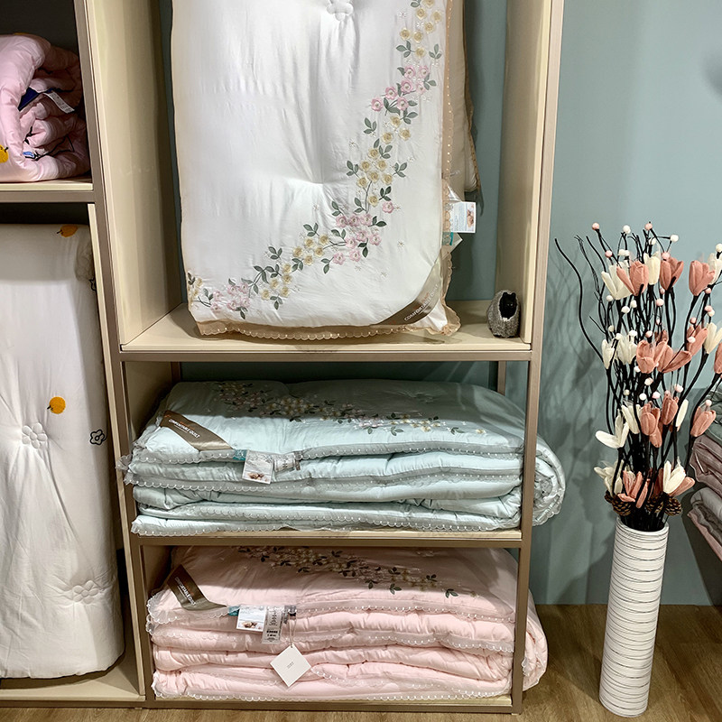 可水洗60S天丝棉绣花被春秋被四季通用空调被子夏凉被双人冬被芯,淘宝优惠券,粉丝福利购,淘宝优惠卷