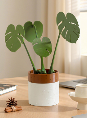 创意龟背竹隔热垫桌面摆件耐高温