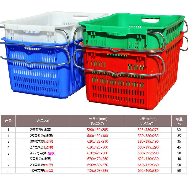 菜框 塑料长方形特大胶筐菜框加厚筐子框框收纳筐箩框筐胶篮子,淘宝优惠券,粉丝福利购,淘宝优惠卷
