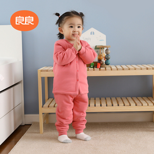 【清仓特价】良良秋冬夹棉套装新生儿衣服