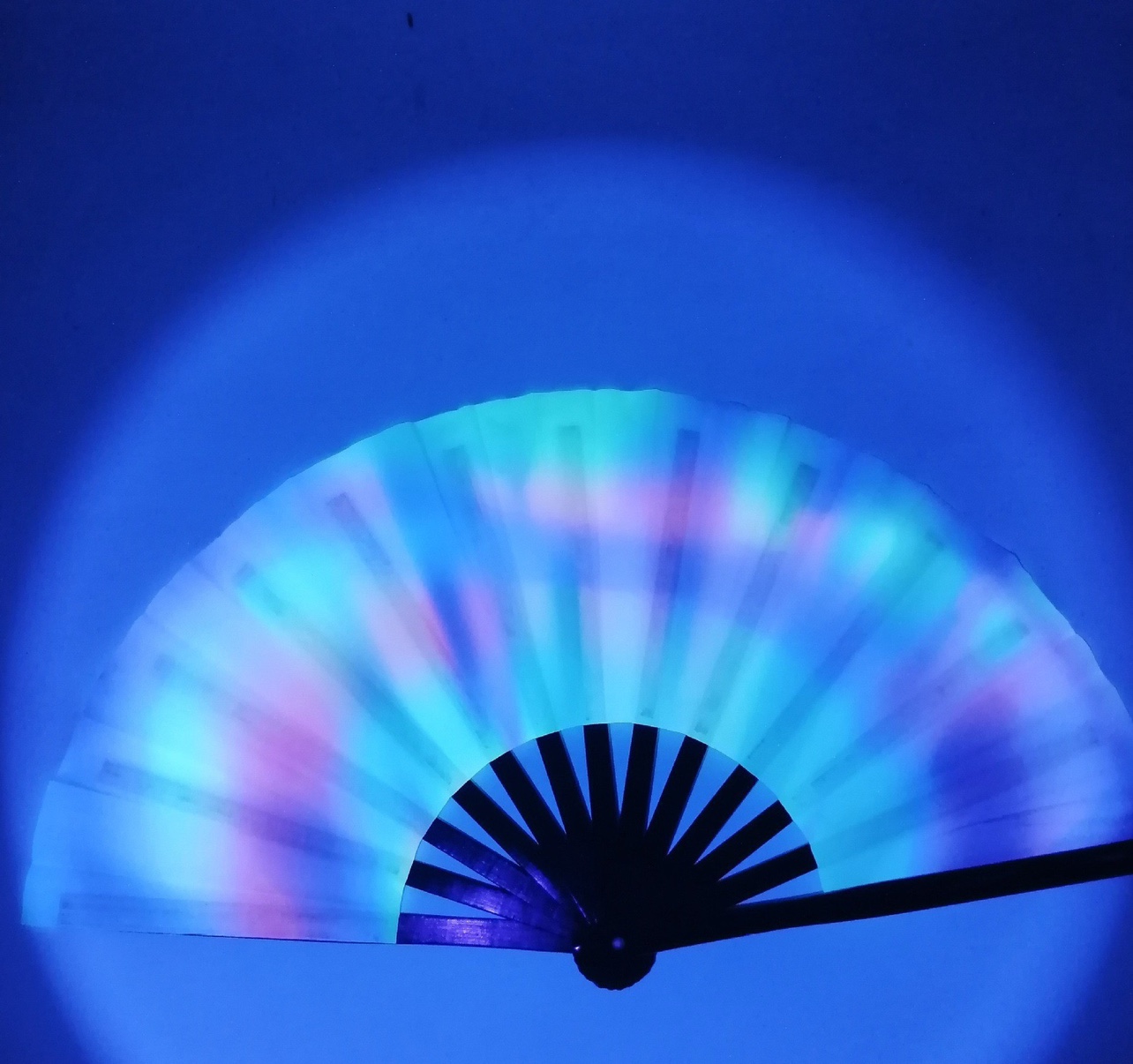 电音节蹦迪扇荧光扇夜店夜光扇UV折扇Fluorescent fan - 图2