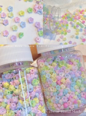 大熊手作 铃兰花瓣小花朵五瓣花diy捏捏乐串珠滴胶流麻手作球装饰