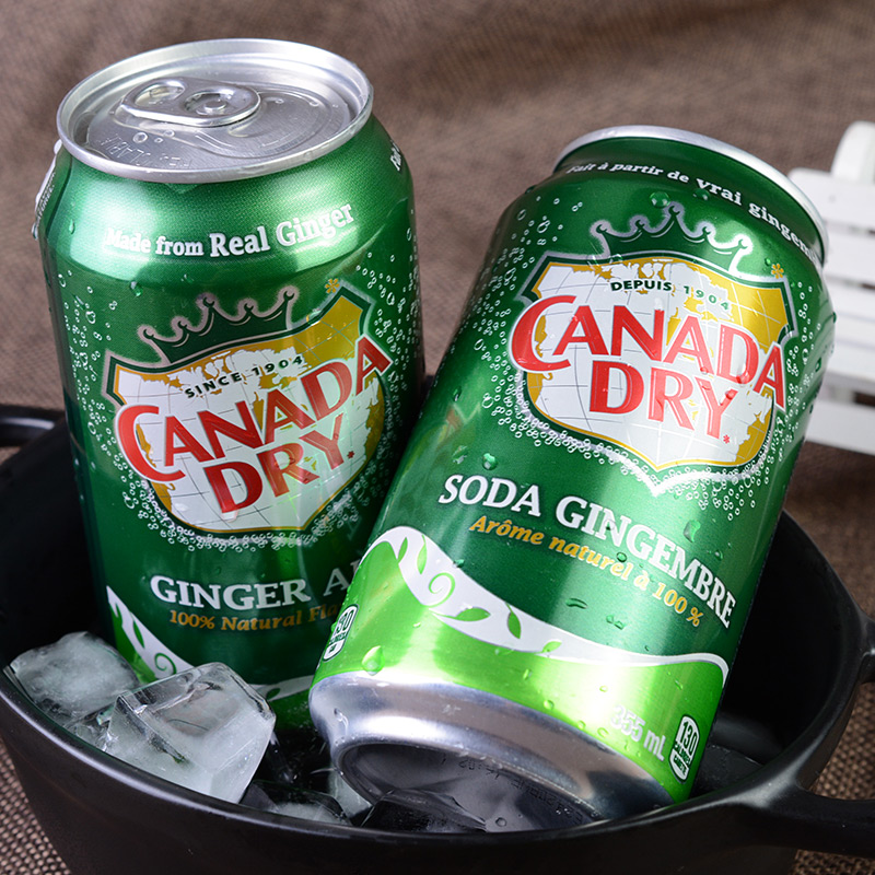 加拿大Canada dry Ginger Ale姜汁味汽水加干柠檬味碳酸饮料355ml-图2