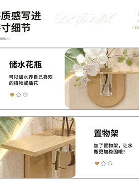 奶油风家大业大带灯玄关装饰画