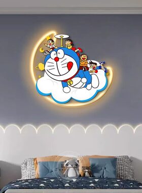哆啦A梦儿童房卧室装饰画