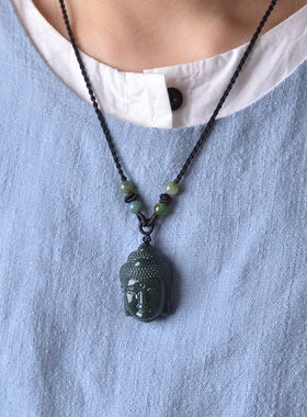 观音守护神礼物证书和田玉挂件