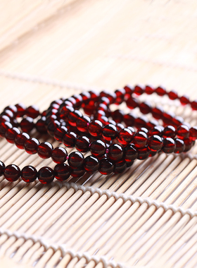 臻唯高等级清透酒红女罕见手链