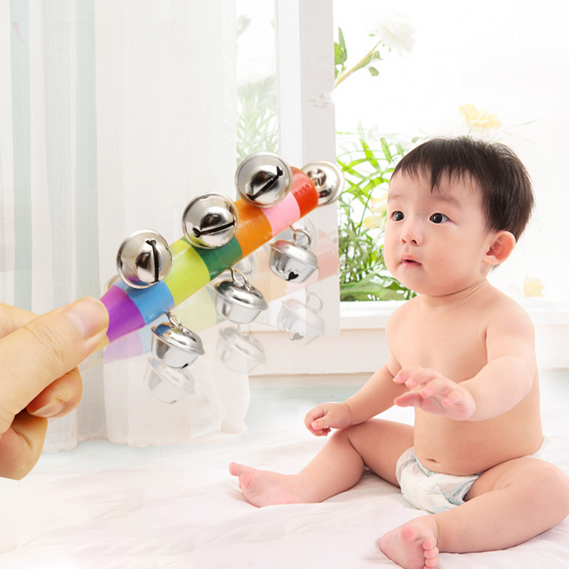 奥尔夫宝宝儿童婴儿早教益智玩具乐器串铃手摇铃铛棒铃一岁玩具