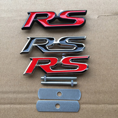 RS金属立体中网车标志 RS后贴标 尾贴标改装 进气口栅格中网标 - 图3