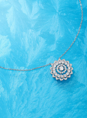 Witther满钻太阳花项链简约高级感烟花繁星锁骨链925纯银生日礼物