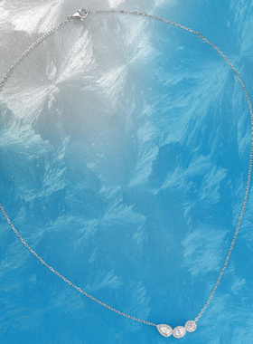 Witther小众设计水滴钻项链女轻奢高级感s925银锁骨链女生日礼物