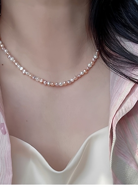 Witther糖果系列巴洛克异形淡水珍珠项链女多巴胺锁骨颈链s925银