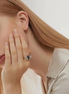 半岛苒美｜松石戒指 高级独特小众原创设计感简约波西米亚送女友