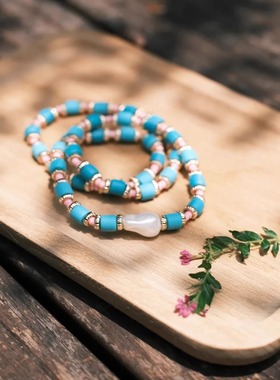 SOLDEVERANO蕃秀小众设计串珠不规则仿巴洛克珍珠项链轻奢高级感