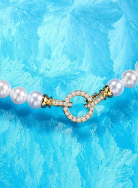 Witther小众设计珍珠项链女轻奢925银高级感通勤微镶钻石锁骨链