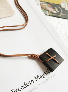 它说复古阿美咔叽男款吊坠项链